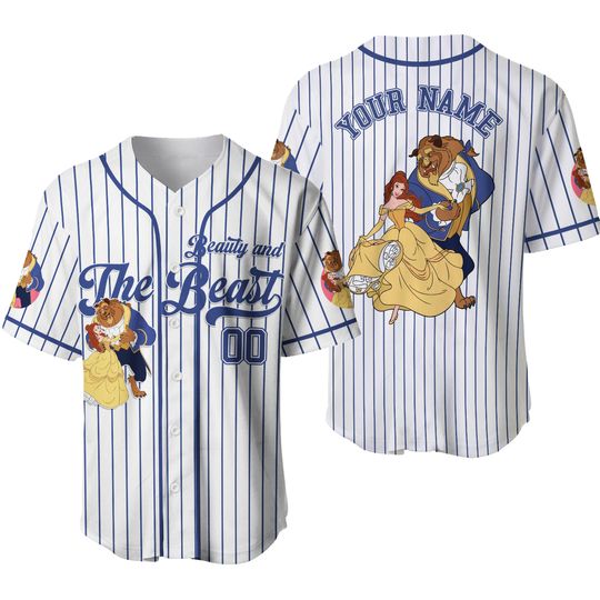 Custom Beauty and the Beast Baseball Jersey – Belle-Inspired Gift for Disney Fans