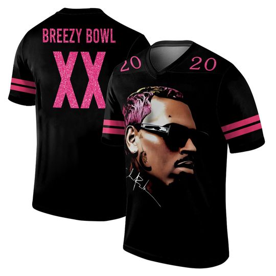 Concert Football Style Jersey, Breezy Bowl, Chris Brown, Breezy Bowl Apparel, Custom Jersey