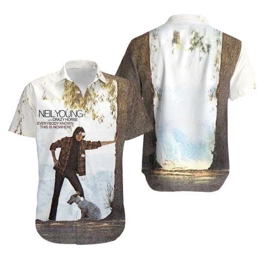 Neil Young Everybody Knows This Is Nowhere Album Hawaiian Shirt