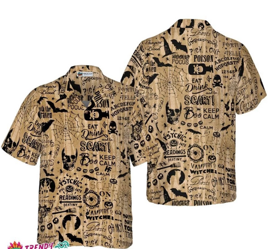 Halloween Ouija Shirt For Men Hawaiian Shirt