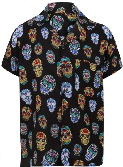 Discover Scary amp Stylish Halloween Skull Hawaiian Shirt
