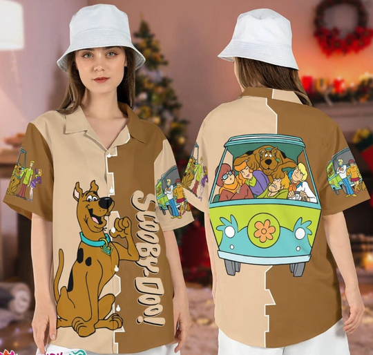 Scooby Doo Hippie Van Funny Horror Cartoon Hawaiian Lover Shirt
