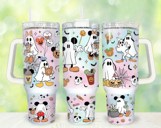 Discover Horror 40oz Tumbler, Halloween Mouse Tumbler 40oz, Halloween Horror 40oz Tumbler