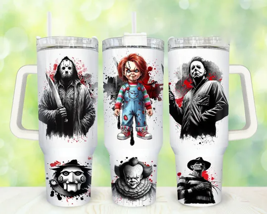 Discover Horror Movies 40oz Tumbler, Halloween Tumbler 40oz, Halloween Horror 40oz Tumbler Wrap