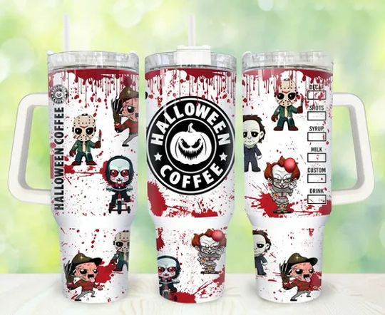 Discover Horror Movies 40oz Tumbler, Halloween Tumbler 40oz, Halloween Horror 40oz Tumbler Wrap