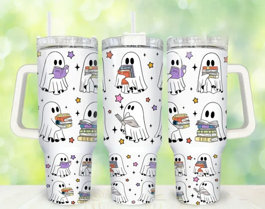 Discover Halloween Ghost 40oz Tumbler, Halloween Tumbler 40oz, Halloween Horror 40oz Tumbler Wrap
