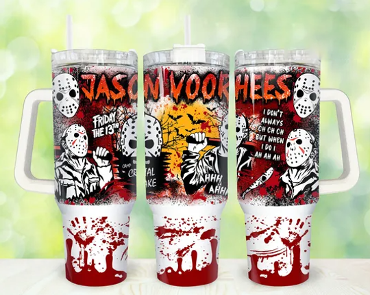 Horror Movies 40oz Tumbler, Halloween Tumbler 40oz, Halloween Horror 40oz Tumbler Wrap