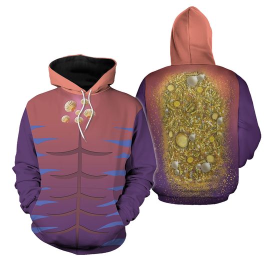 Tamatoa Moana Costume Hoodie, Moana Movie Characters Cosplay, Disney Shirts For Men, Magic Kingdom Shirt, Disney Villain Jogger