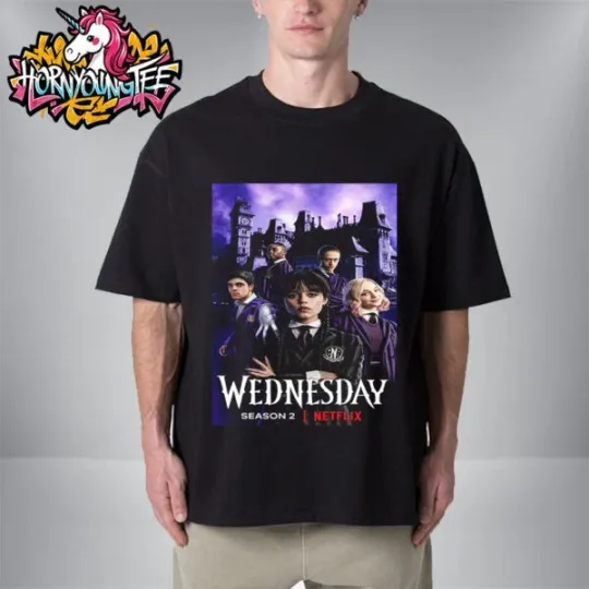 Discover Wednesday Season 2 Premiere On Netflix On August 6 2025 Unisex T-Shirt