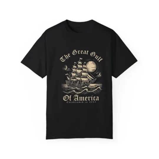 The Gulf Of America Est 2025 America Great Again Short Sleeve T-shirt