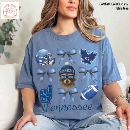 Discover Tennessee Football Team Bow Shirt, Gameday Shirt, Coquette Bow Tee