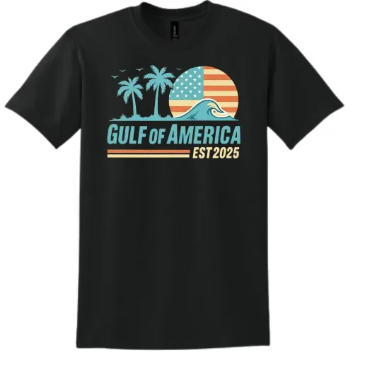 Gulf of Mexico USA Flag T-Shirt – Retro America Est. 2025 Tee Unisex