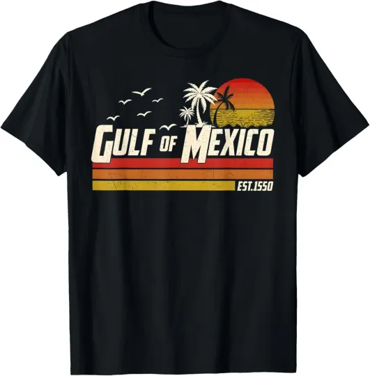 Discover Gulf of Mexico Since 1550 Retro Vintage Beach Unisex T-Shirt