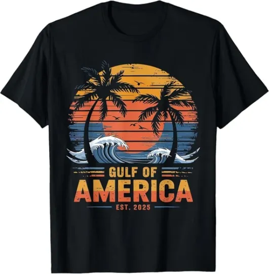 Discover Gulf Of US America Est 2025 Retro Vintage Beach T-Shirt