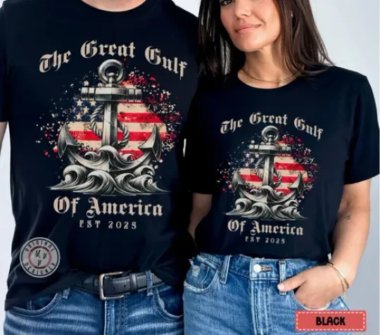 Gulf Of America EST. 2025 Shirt, Retro Unisex T-Shirt, Short Sleeve Top