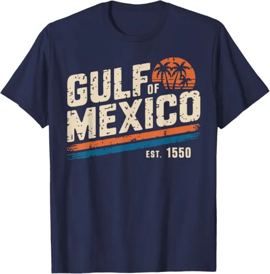 Discover Gulf of Mexico Est 1550 Retro Vintage Beach Unisex T-Shirt