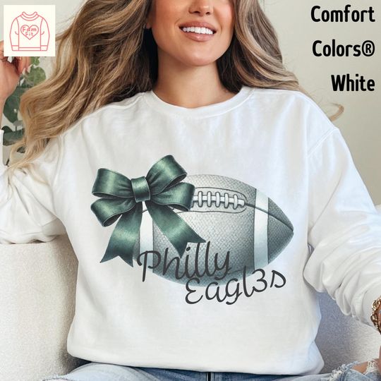 Discover Philadelphia Football Team Bow Shirt, Gameday Shirt, Coquette Bow Tee