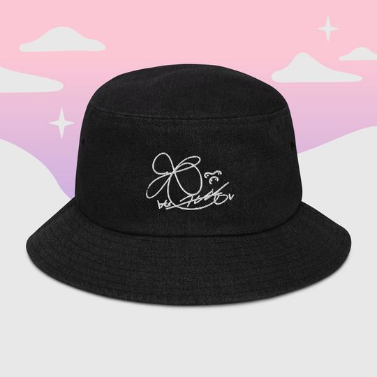 BTS V Kim Tae-hyung signature bucket hat | LowKey aesthetics denim bucket hat
