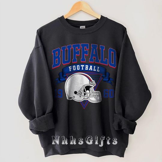 Discover Buffalo Football Sweatshirt, Vintage Style Buffalo Football Crewneck, Buffalo Football Sweater, Sunday Football Sweatshirt, Buffalo Fan Gift