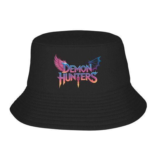 Stylish Kpop Demon Hunters Logo Bucket Hat Unisex Foldable Outdoor  Fishing Fisherman Hat Hot Summer Headwear Bob Hat