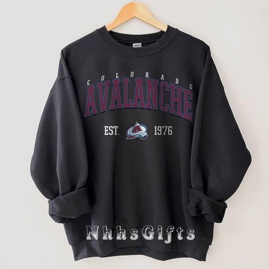 Colorado Avalanche Sweatshirt, Colorado Hockey Crewneck, Retro Colorado Hockey Shirt, Retro Colorado Avalanche Ice Hockey Fan Sweater