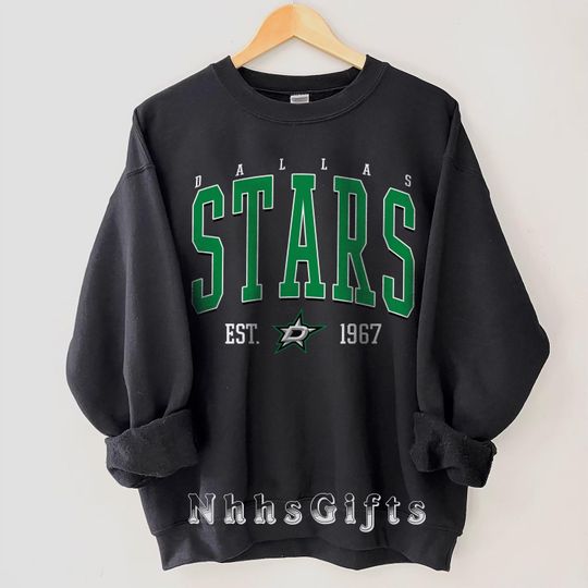 Dallas Stars Sweatshirt, Dallas Stars Hockey Shirt, Retro Dallas Stars Hockey Shirt, Retro Dallas Ice Hockey Sweater, Hockey Fan Gifts