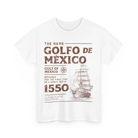 Discover Gulf of Mexico Name Origin 1550 T-Shirt