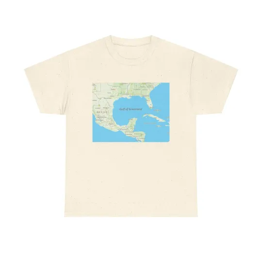 Discover Gulf of Greenland Map T-Shirt Tee Gulf of Mexico America Shirt