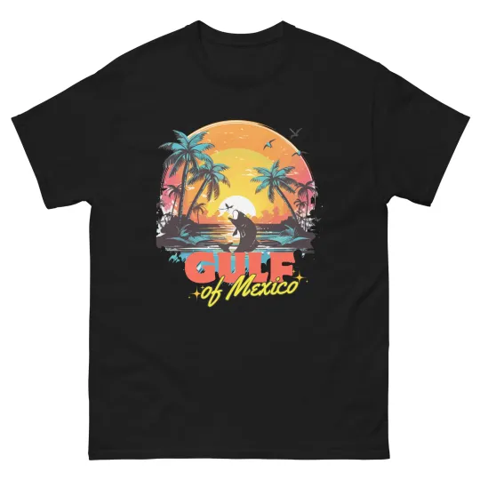 Gulf of Mexico Funny T-Shirt Patriotic Gulf of USA America Unisex