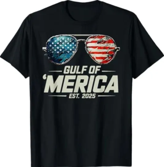 Discover Retro Sunglasses Funny Gulf Of USA America 2025 Sunglasses T-Shirt