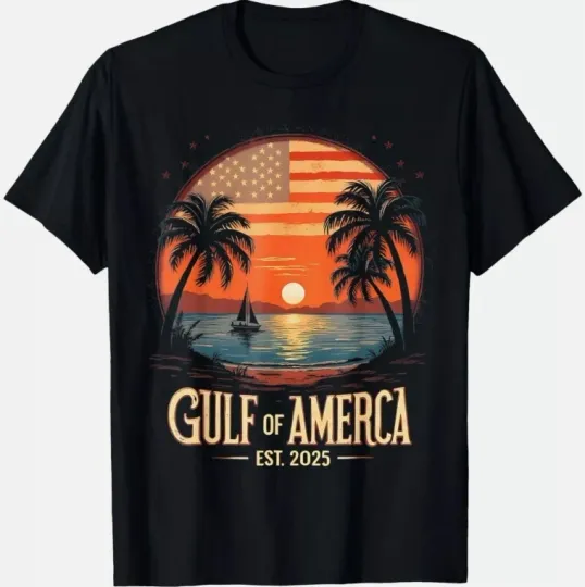 Discover Gulf Of US America Est 2025 Retro Vintage Beach T-Shirt
