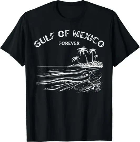 Discover Gulf of USA America Funny Gulf of Mexico Flag Map 4th July T-Shirt