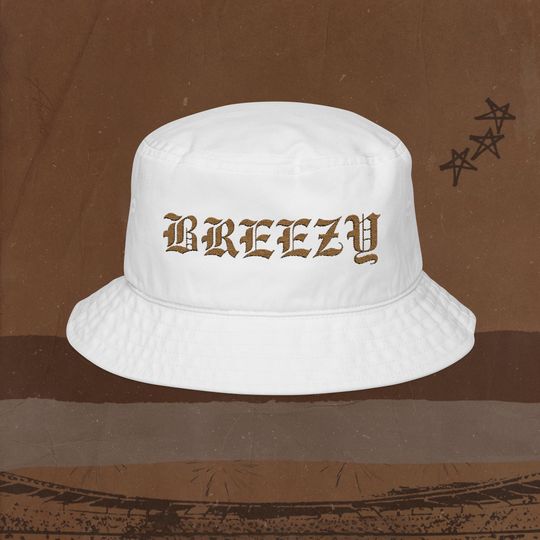 Discover BREEZY Inspired Bucket Hat, Stylish Summer Accessory, Unisex Embroidered Sun Hat, Gift for Chris Brown Fans, Streetwear Fashion