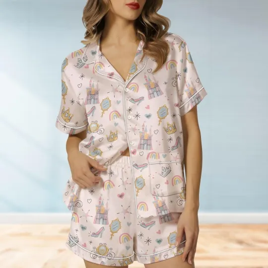 Discover Cinde Coquette Magic Kindom Fairy Tales Princess Satin Pajamas Set