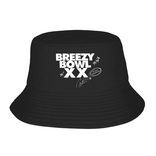 Rapper Chris Brown Breezy Bowl XX Tour Bucket Hat  Street Style Fisherman Caps For Men Women Personality Custom DIY Cap