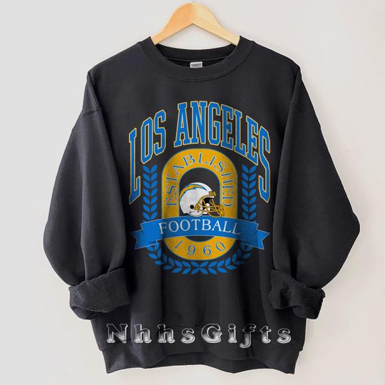 Los Angeles Football Sweatshirt, Vintage Style Los Angeles Football Crewneck, Football Fan Sweater, Los Angeles Fan Gifts