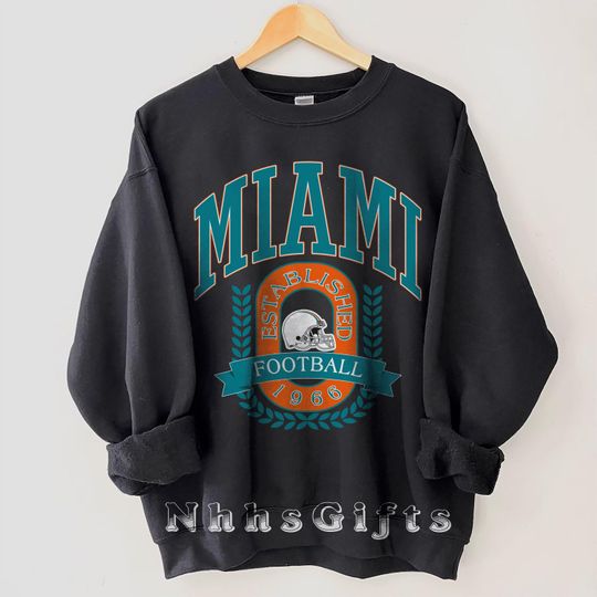 Discover Miami Football Sweatshirt, Vintage Style Miami Football Crewneck, Miami Football Fan Gifts, Sunday Football Apparel