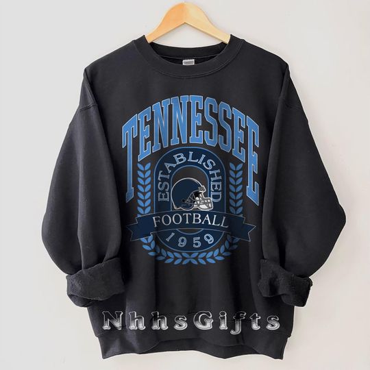 Discover Tennessee Football Sweatshirt, Vintage Style Tennessee Football Crewneck, Tennessee Football Fan Gifts, Sunday Football Apparel