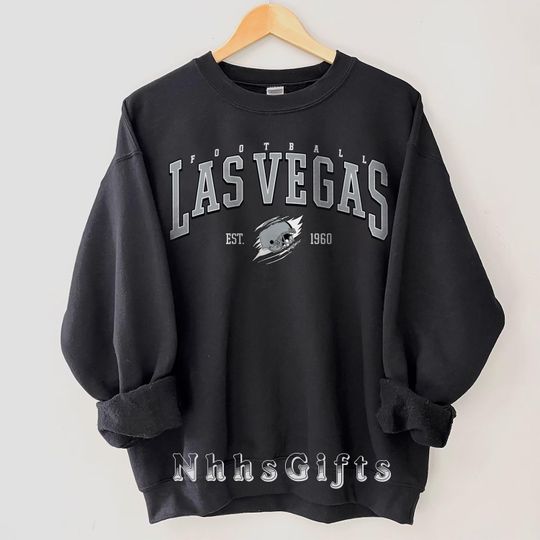 Discover Las Vegas Football Sweatshirt, Vintage Style Las Vegas Football Crewneck, Las Vegas Football Crewneck, Las Vegas Football Fan Gifts
