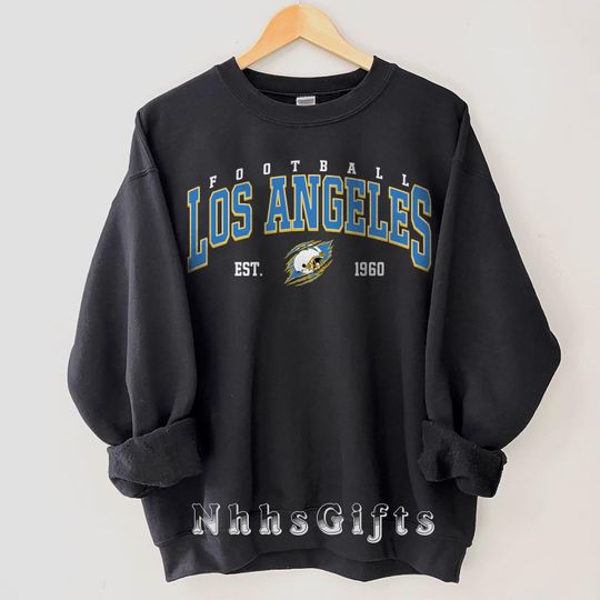 Discover Los Angeles Football Sweatshirt, Vintage Style Los Angeles Football Crewneck, Football Fan Sweater, Los Angeles Fan Gifts