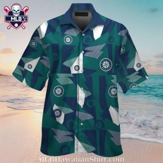 Discover Seatllle Marriinerrs Green Geometric Compass Hawaiian Shirt, Gift for Fan