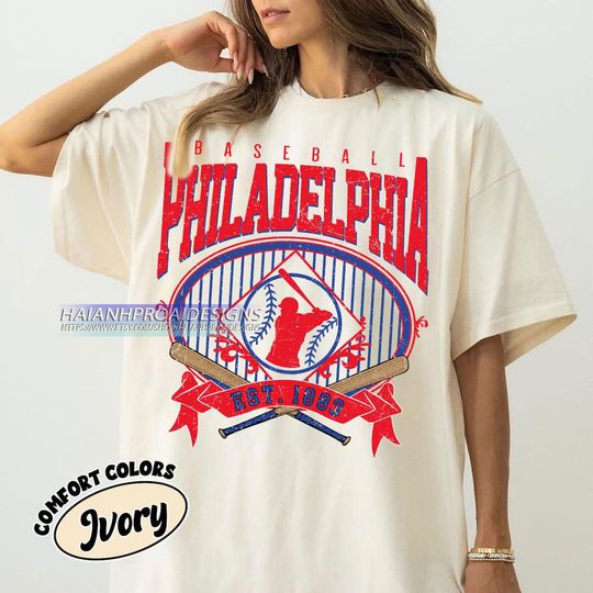 Discover Retro Philadelphia Baseball Shirt, Baseball Philadelphia T-shirt, Philadelphia Fan Gift