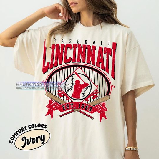Discover Retro Cincinnati Baseball Shirt, Baseball Cincinnati T-shirt, Cincinnati Fan Gift