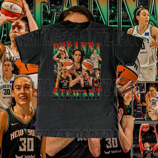 Discover Vintage Breanna Stewart T-Shirt - Adult & Kids Sizes, Custom Vintage Design, Women's Basketball Player Gift