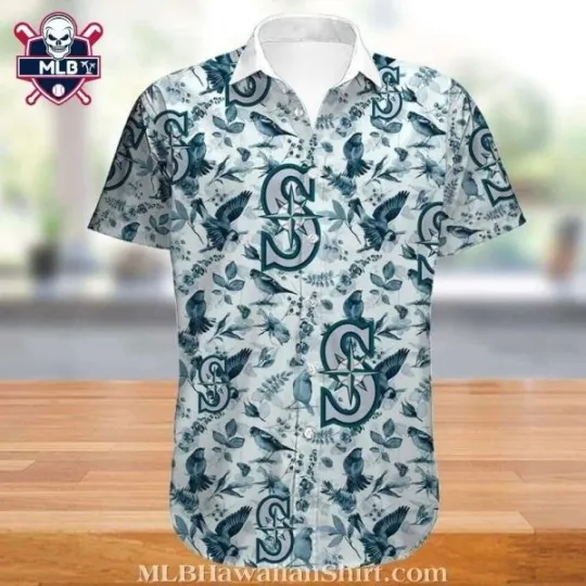 Discover Tropical Bird Pattern Seatllle Marriinerrs Hawaiian Shirt, Gift for Fan
