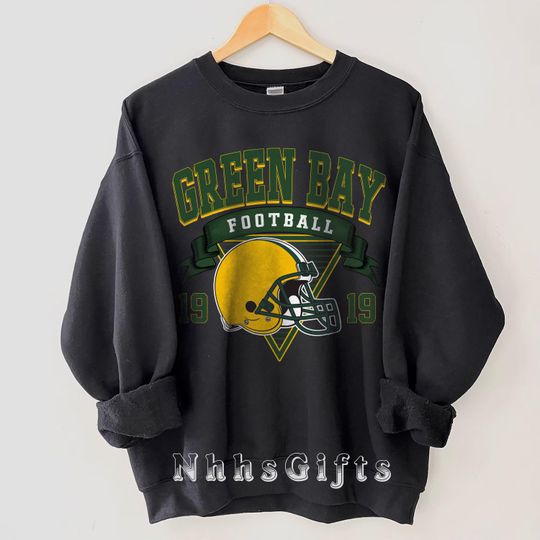 Green Bay Football Sweatshirt, Vintage Green Bay Football Crewneck, Green Bay Football Shirt, Football Sunday Pullover