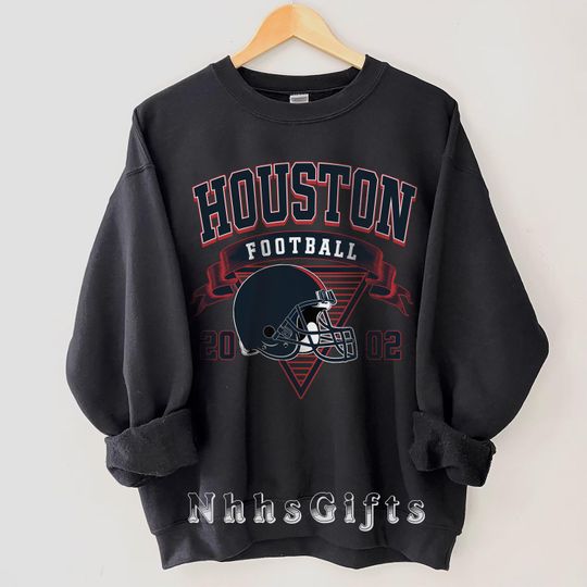 Discover Houston Football Sweatshirt, Vintage Houston Football Crewneck, Vintage Houston Football Apparel, Houston Shirt, Houston Football Fan Gifts