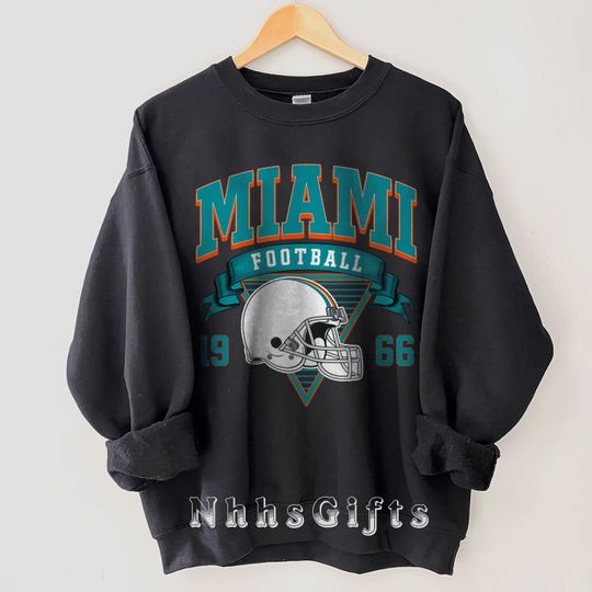 Discover Miami Football Sweatshirt, Vintage Style Miami Football Crewneck, Miami Football Fan Gifts, Sunday Football Apparel