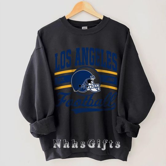 Discover Los Angeles Football Sweatshirt, Vintage Style Los Angeles Football Crewneck, Los Angeles Football Crewneck, Los Angeles Football Fan Gifts