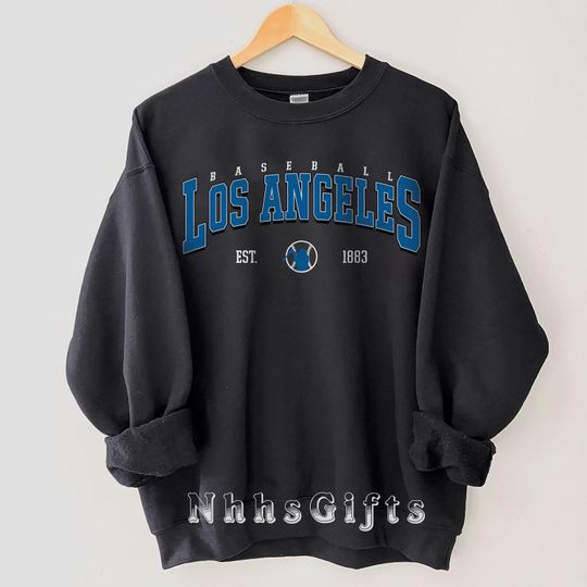Discover Los Angeles Baseball Sweatshirt, Retro Style Los Angeles Baseball Sweatshirt, Los Angeles Baseball Sweater, Los Angeles Baseball Fan Gifts